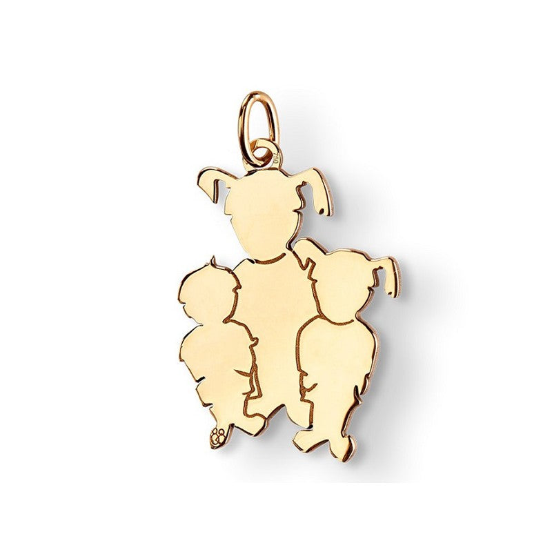  La Fa Mi : Pendentif 3 Enfants (or Jaune)