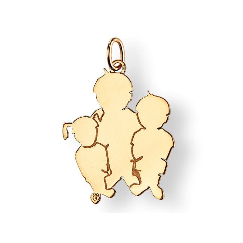  La Fa Mi : Pendentif 3 Enfants (or Jaune)
