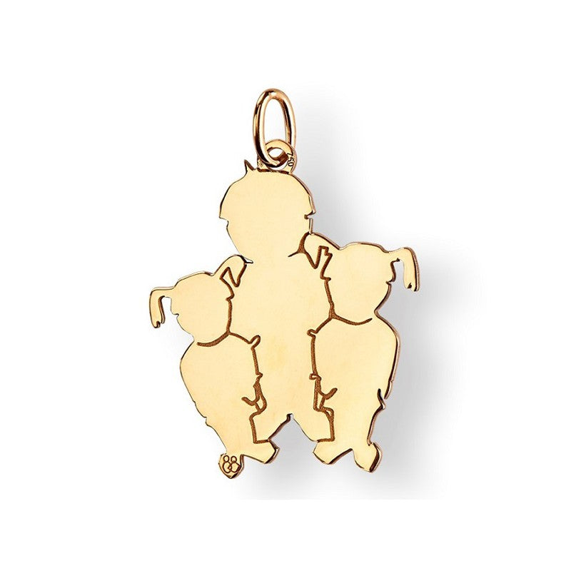 La Fa Mi : Pendentif 3 Enfants (or Jaune)