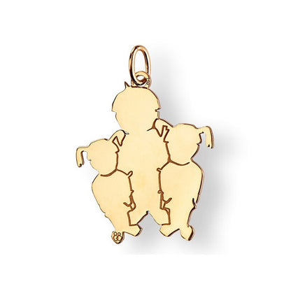  La Fa Mi : Pendentif 3 Enfants (or Jaune)