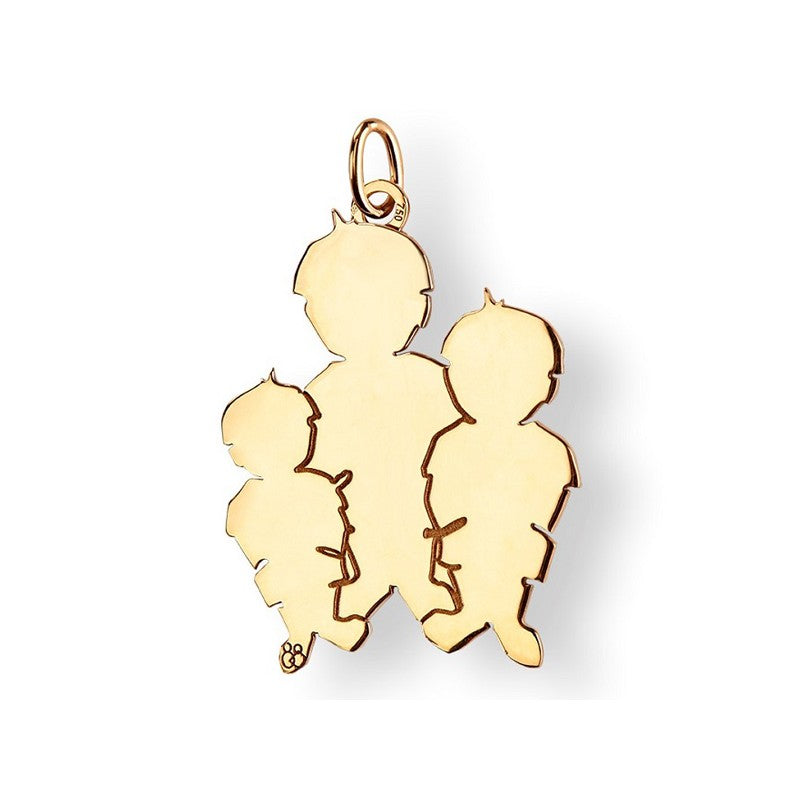 La Fa Mi : Pendentif 3 Enfants (or Jaune)