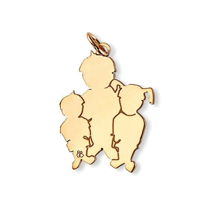  La Fa Mi : Pendentif 3 Enfants (or Jaune)