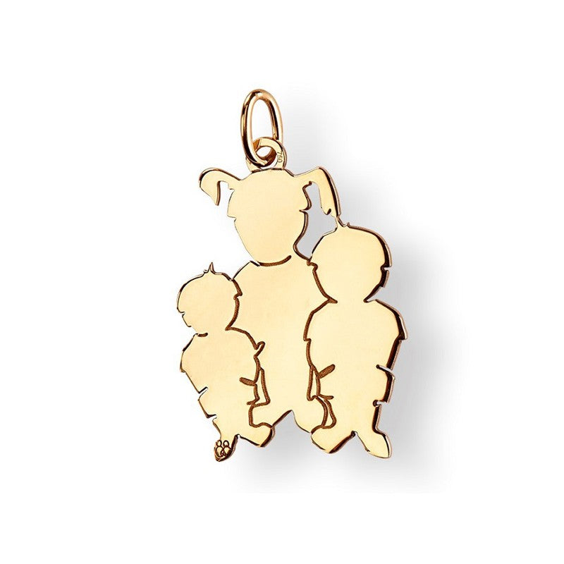  La Fa Mi : Pendentif 3 Enfants (or Jaune)
