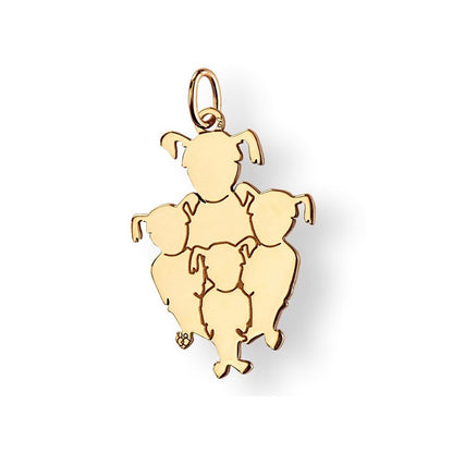  La Fa Mi : Pendentif 4 Enfants (or Jaune)