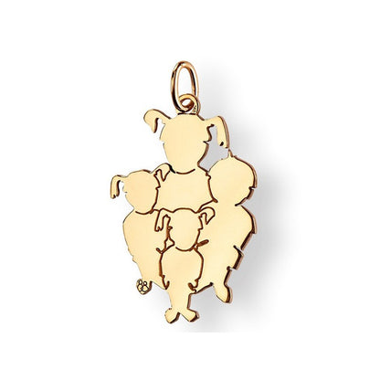  La Fa Mi : Pendentif 4 Enfants (or Jaune)