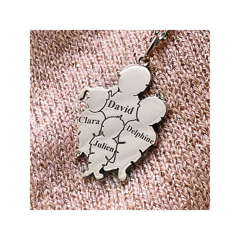  La Fa Mi : Pendentif 4 Enfants (or Jaune)