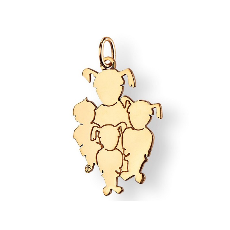  La Fa Mi : Pendentif 4 Enfants (or Jaune)