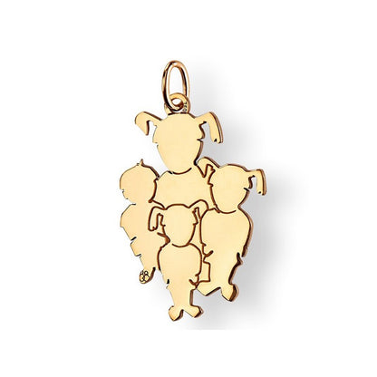  La Fa Mi : Pendentif 4 Enfants (or Jaune)