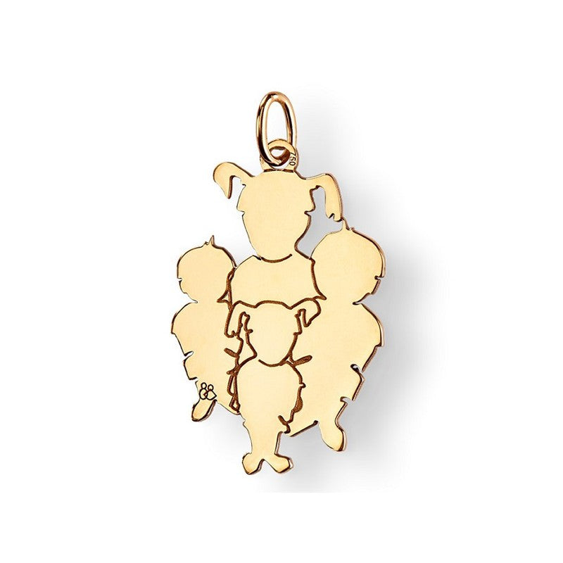  La Fa Mi : Pendentif 4 Enfants (or Jaune)