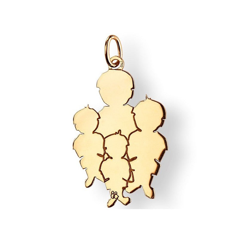  La Fa Mi : Pendentif 4 Enfants (or Jaune)