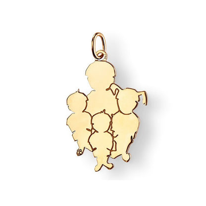  La Fa Mi : Pendentif 4 Enfants (or Jaune)