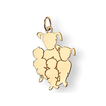  La Fa Mi : Pendentif 4 Enfants (or Jaune)