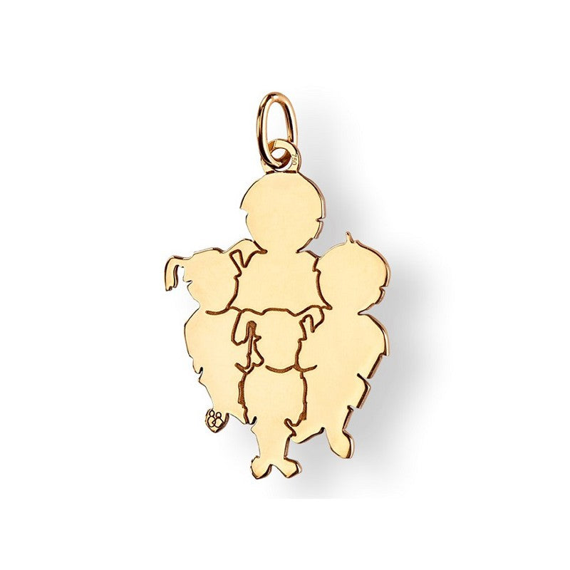  La Fa Mi : Pendentif 4 Enfants (or Jaune)