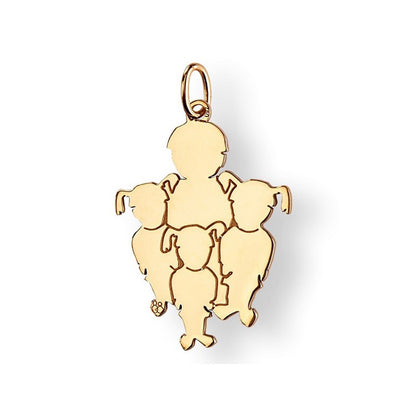  La Fa Mi : Pendentif 4 Enfants (or Jaune)