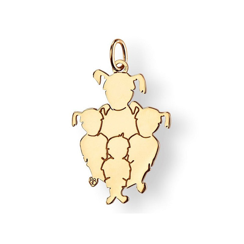  La Fa Mi : Pendentif 4 Enfants (or Jaune)