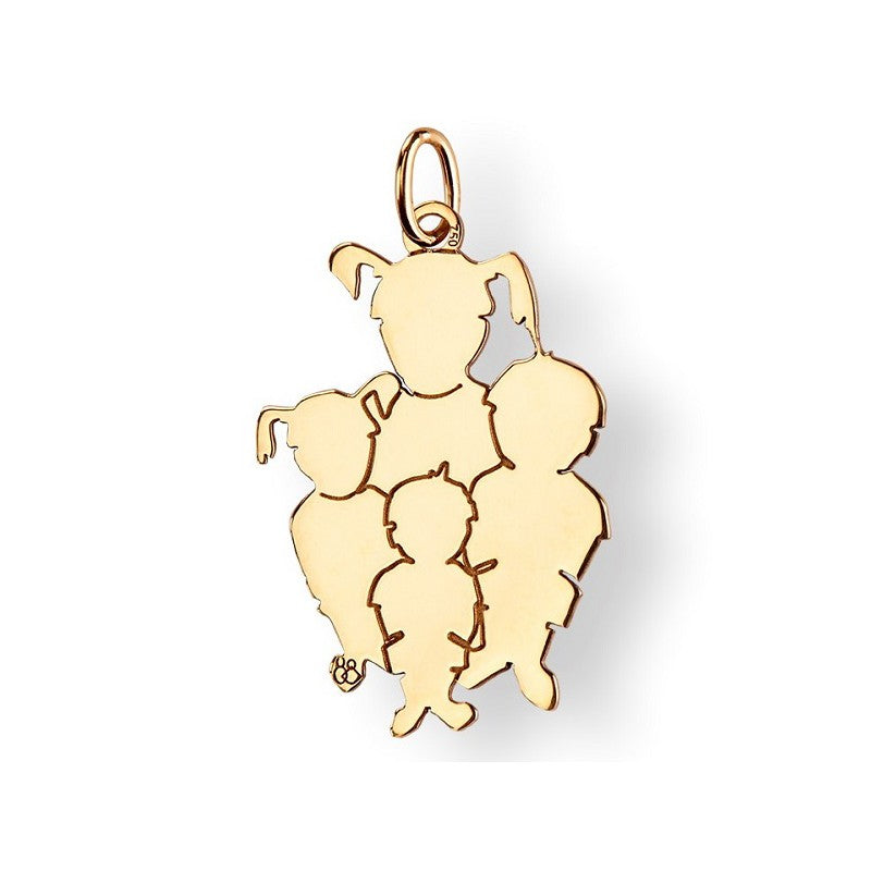  La Fa Mi : Pendentif 4 Enfants (or Jaune)