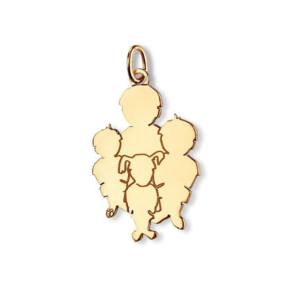  La Fa Mi : Pendentif 4 Enfants (or Jaune)
