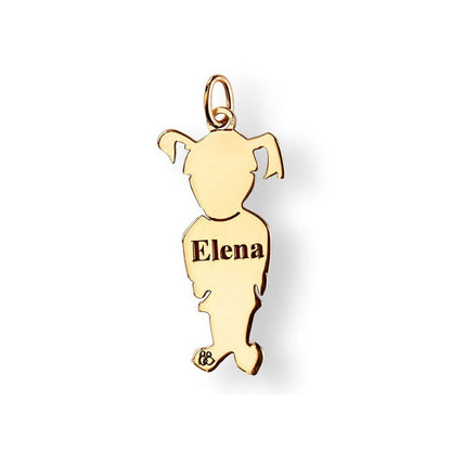 La Fa Mi : Pendentif Fille (or Jaune Ou Or Blanc)