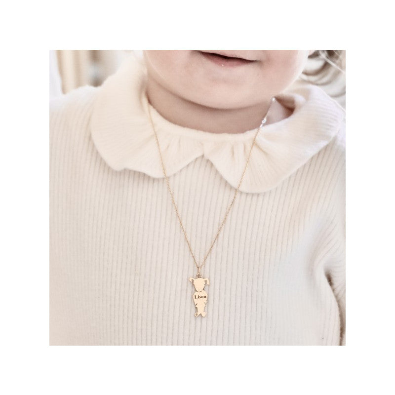  La Fa Mi : Pendentif Fille (or Jaune Ou Or Blanc)