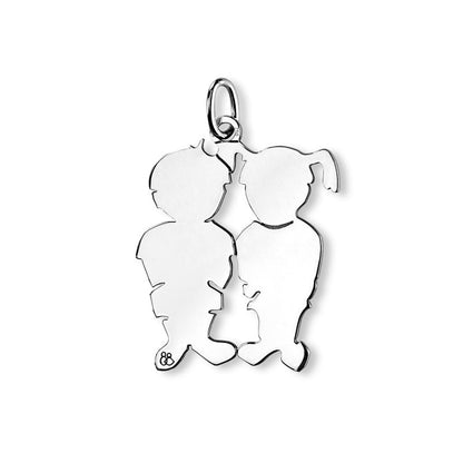  La Fa Mi : Pendentif Jumeaux (or Blanc)
