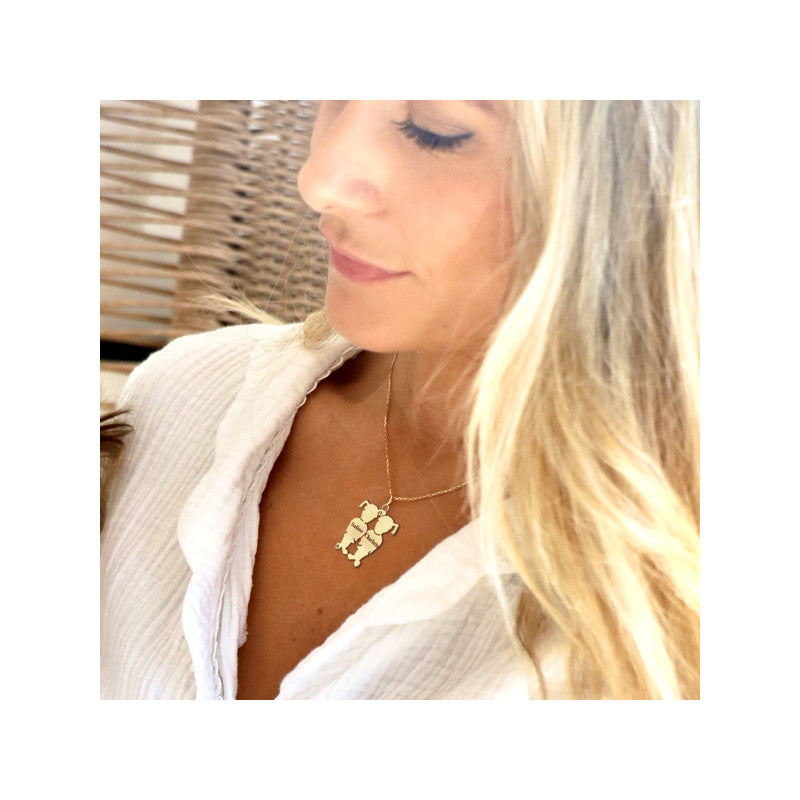  La Fa Mi : Pendentif Jumeaux (or Jaune)