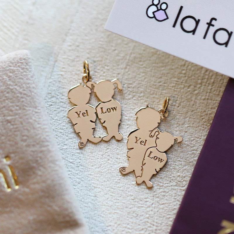  La Fa Mi : Pendentif Jumeaux (or Jaune)
