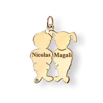  La Fa Mi : Pendentif Jumeaux (or Jaune)
