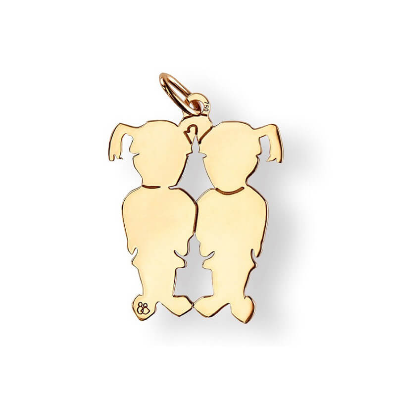  La Fa Mi : Pendentif Jumeaux (or Jaune)