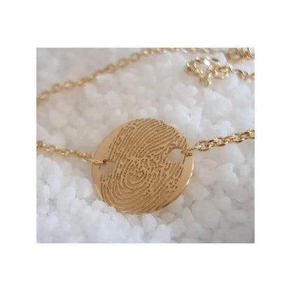  Les Empreintes : Bracelet Pastille En Or Sur Chaîne Personnalisable