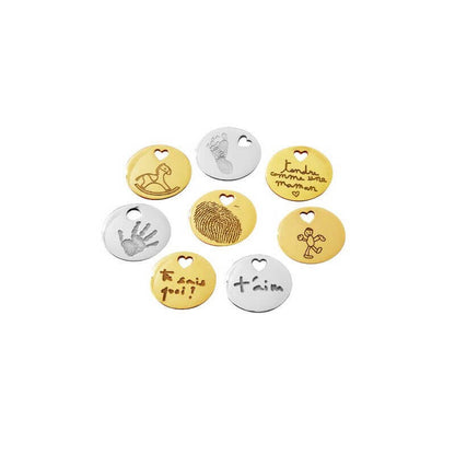 Les Empreintes : Bracelet Pastille En Or Sur Chaîne Personnalisable