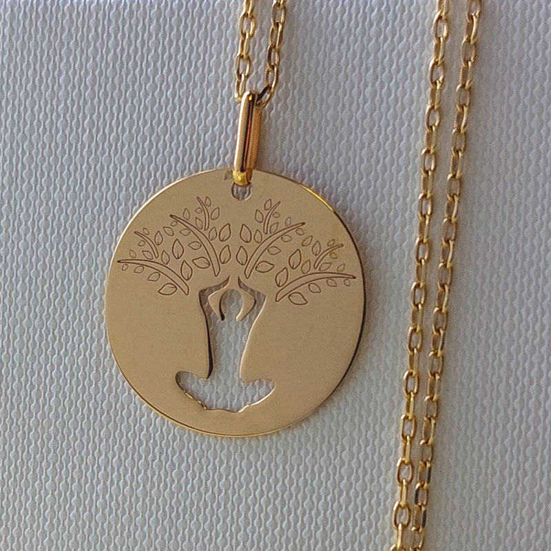  Médaille Arbre De Vie Yoga Or Jaune 18K – Lucas Lucor
