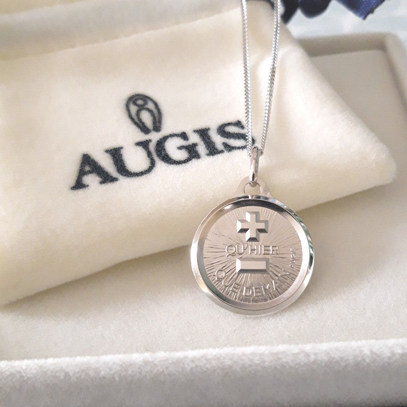  Médaille D'amour Plus Qu'hier Moins Que Demain - Or Blanc