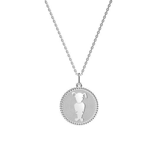  Médaille Perlée 1 Enfant Argent - Lafami