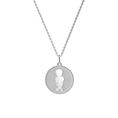  Médaille Perlée 1 Enfant Argent - Lafami