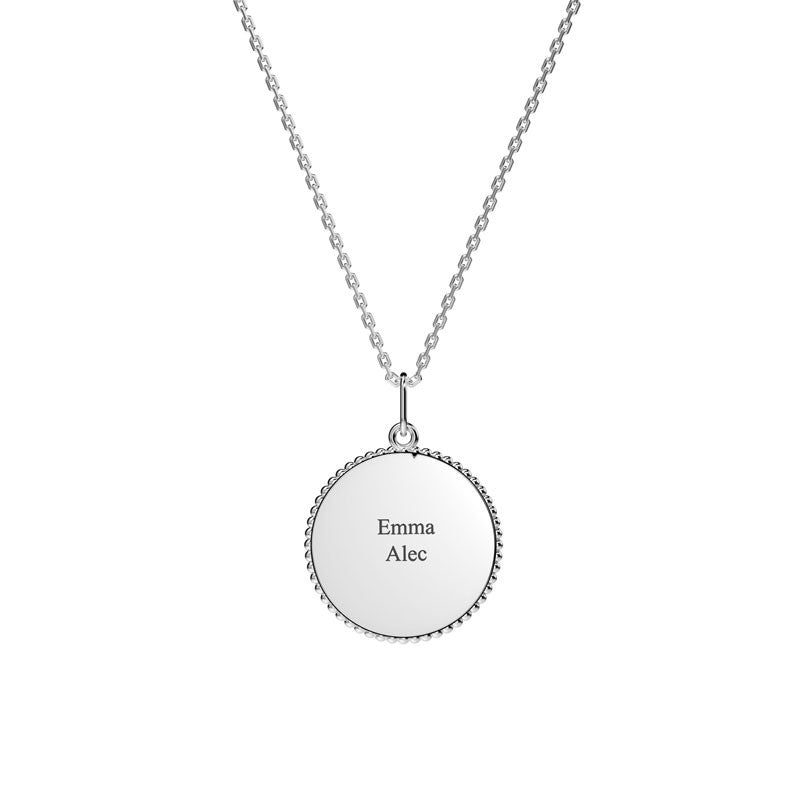  Médaille Perlée 2 Enfants Argent - Lafami