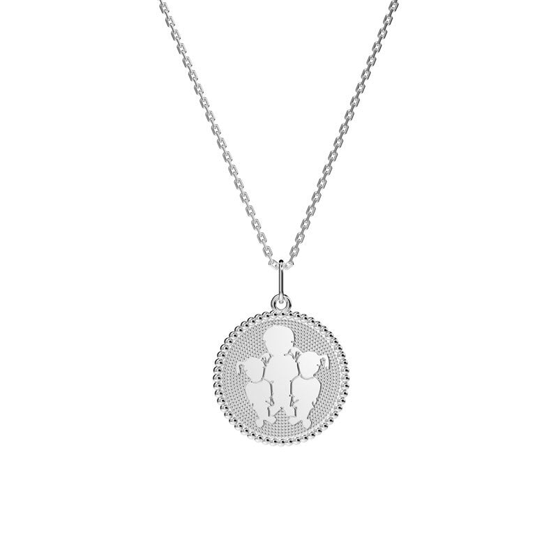  Médaille Perlée 3 Enfants Argent - Lafami