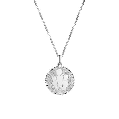  Médaille Perlée 3 Enfants Argent - Lafami