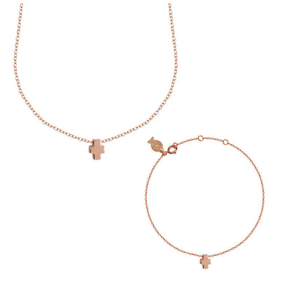  Parure Duo Ado Croix Rose - Clio Blue