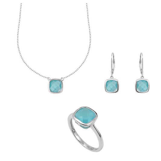  Parure Trio Sissi Bleu Pacifique - Clio Blue