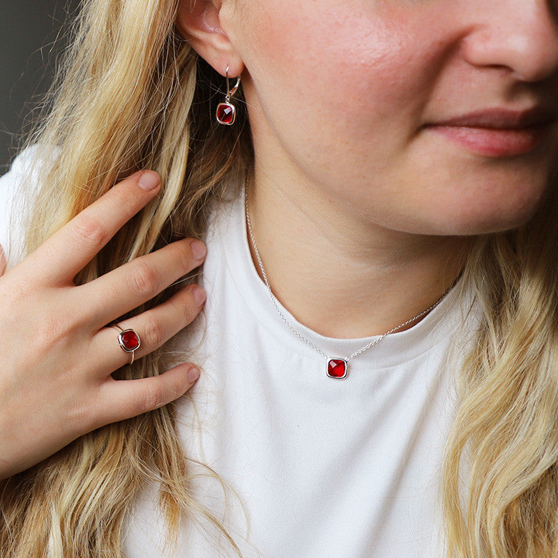  Parure Trio Sissi Rouge Rubis - Clio Blue