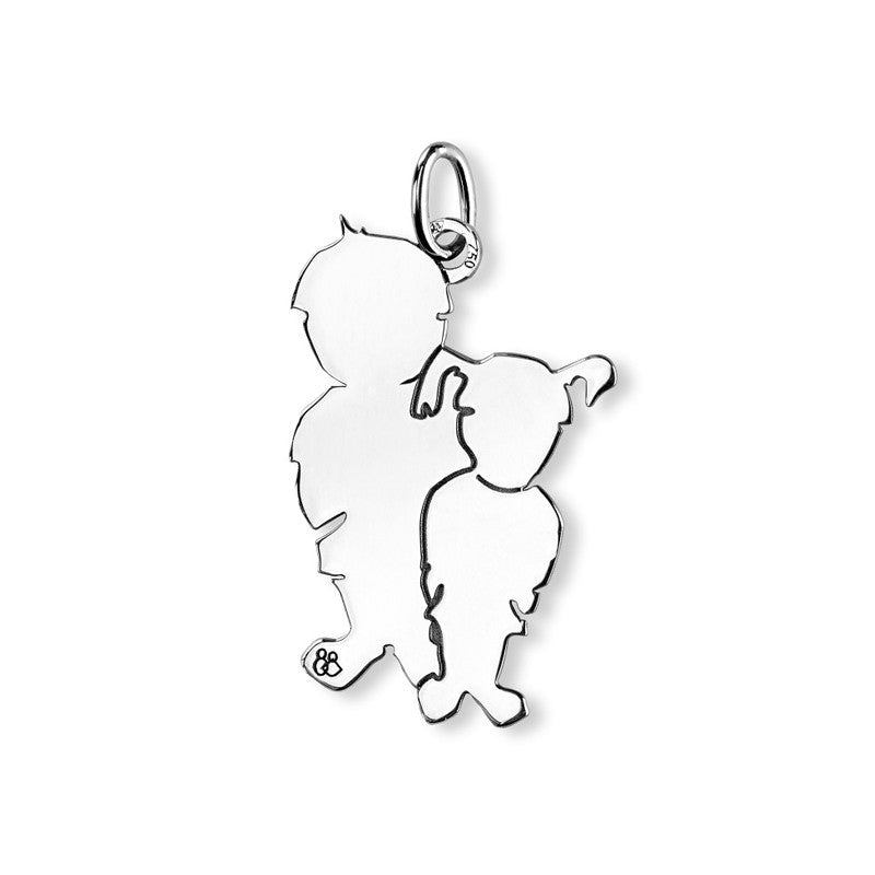  Pendentif 2 Enfants Argent - La Fa Mi