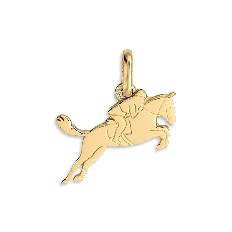  Pendentif Cheval Et Cavalier Or Jaune