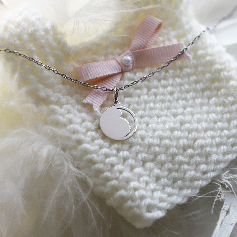  Pendentif Femme Enceinte Argent - B.doo