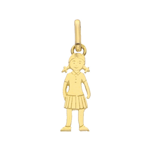  Pendentif Fille Or Jaune 18K – Lucas Lucor