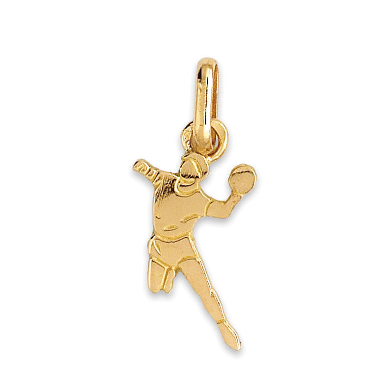  Pendentif Handball Or Jaune