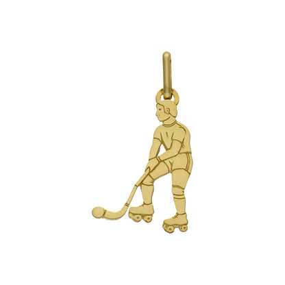  Pendentif Joueur De Hockey Or Jaune