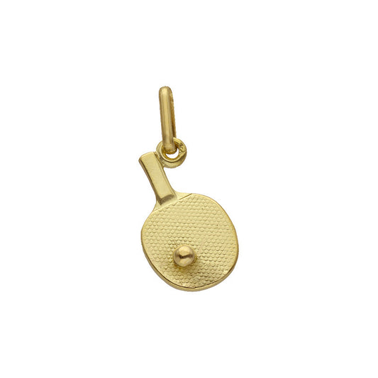  Pendentif Raquette Tennis De Table Or Jaune