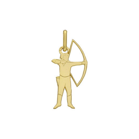  Pendentif Tir à L’arc Or Jaune