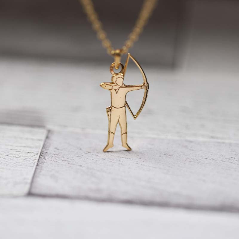  Pendentif Tir à L’arc Or Jaune