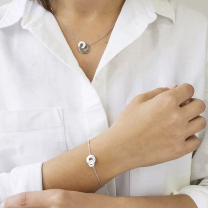  Petits Trésors : Bracelet Chaine Personnalisé Anneaux Entrelacés Argent